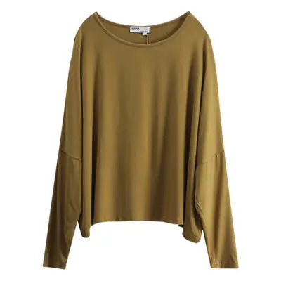 Women's Long Sleeve Solid Color Crewneck T-Shirt