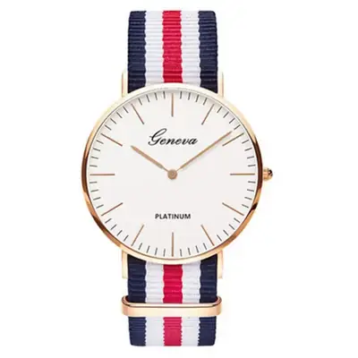 Korean-style Ultra-thin Couple Watch Genuine Leather Multicolor Strap