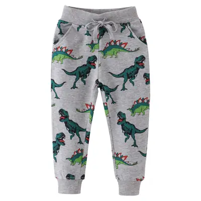 Dinosaur Printed Cotton Kids Pants Boys Small Medium