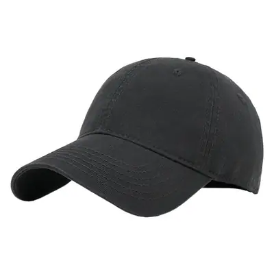 Men Washed Baseball Cap Large Head Dark Green