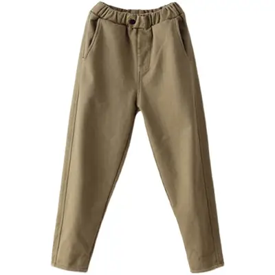 Women Cotton Fleece Slim Fit Harem Pants Black