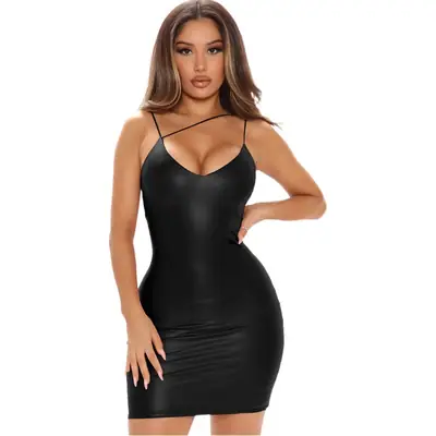 Black Backless Slim Fit Dress for Women 2024