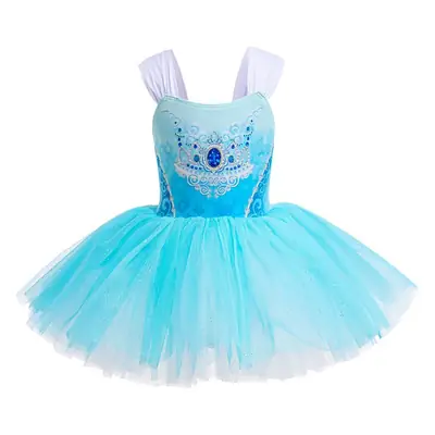 Girls Ballet Practice Tutu Skirt Blue Pink