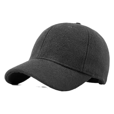 Men Wool Tempa Cap Autumn Winter Warm Short Bim
