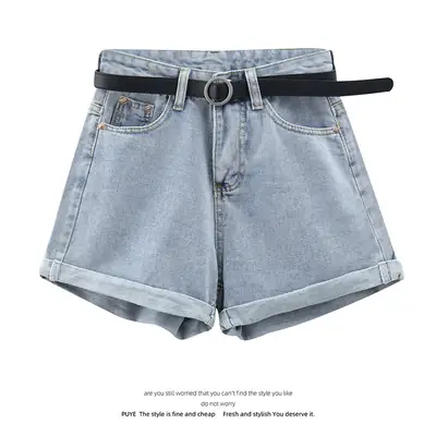 White Denim Shorts High Waist Summer Casual Hot Girls