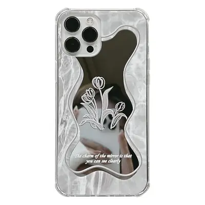 Minimalist Floral Mirror iPhone Case Clear Transparent