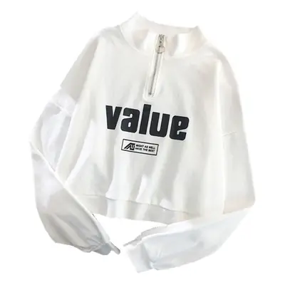 Women's Black Value Logo Velvet Sweatshirt 2022