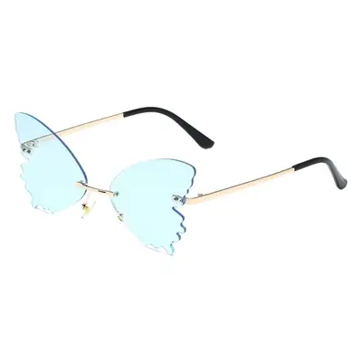 Pink Butterfly Metal Sunglasses for Women