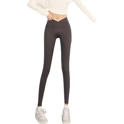 Women Cross Waist Butt Lifting Shark Pants High Waist Tight Fit