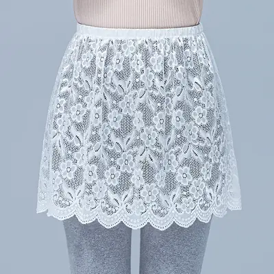 Black Lace Butt Covering Sweater Hem Dress