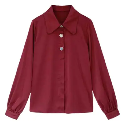Women's White Long-Sleeve Pullover Shirt Plus Size 2025