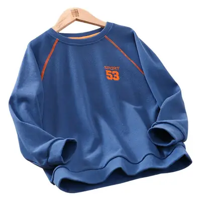 Pink Korean Style Round Neck Sweatshirt for Kids 2022