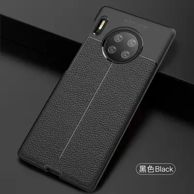 Men's Black Litchi Pattern Phone Case for Huawei Mate 50 Pro