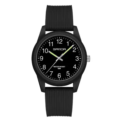 Sanda Cross-Border Couple Watches Waterproof Dual Language Black
