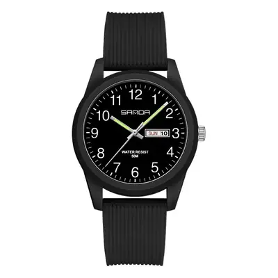 Sanda Green Quartz Couple Watch with Calendar