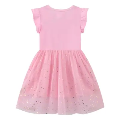 Pink Sparkly Skirted Dress for Girls 2025