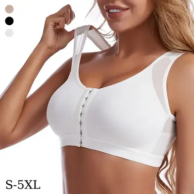 Wire-Free Shaping Underwear for Women Large Size Front Buckle Yoga Vest