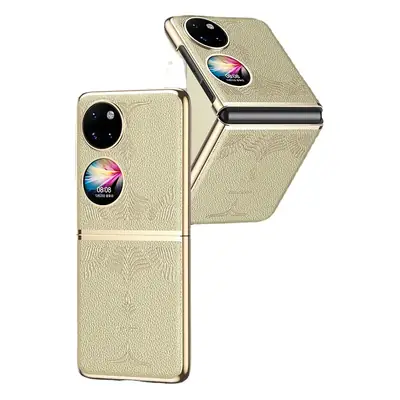 Huawei Pocket 2 Phone Case P50 Treasure Box Gold Leather 5G Anti Drop