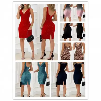 2025 Sexy Leopard Print Bodycon Dress for Women