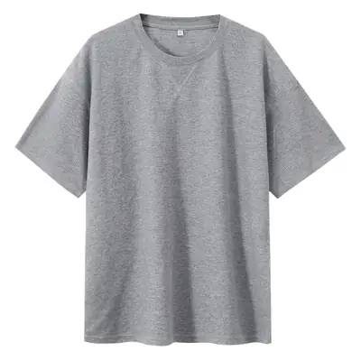 Dengjue Men's 220g Waffle Cotton Crewneck T-Shirt Solid Color