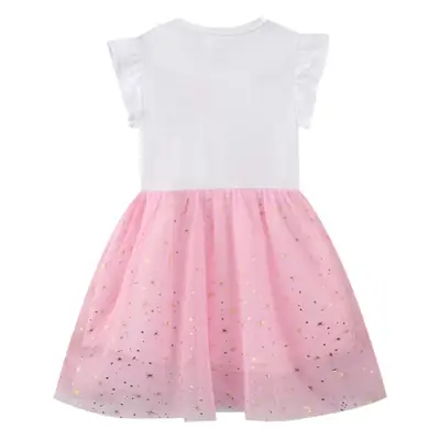 Girls Pink Fluffy Skirt Dress 2025 Summer