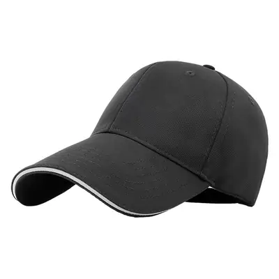Men's Dark Blue Baseball Cap with Reflective Trim
