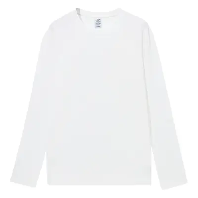 Men Women Cotton Loose Crewneck T-Shirt Solid Beige