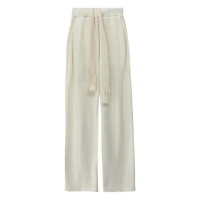 Women's White Loose Trousers with Long Sleeve Top 2022 Spring