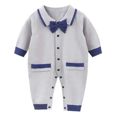 Blue Bow Tie Long Sleeve Boys Shirt