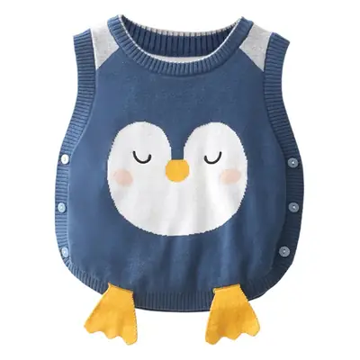 Korean Style Cartoon Duck Vest for Baby Girls Sleeveless Waistcoat