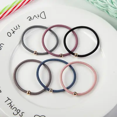 10 Pcs Small Gold Beads for Women's Hair Pony Tail