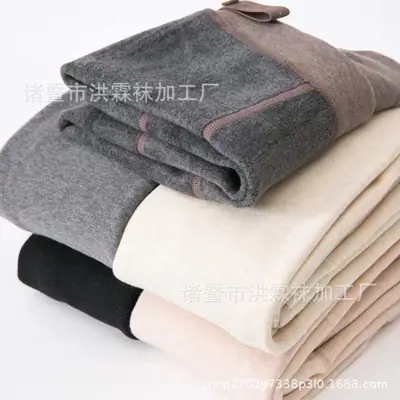 Spring Autumn Fleece Lined Dragon Claw Fur Leggings