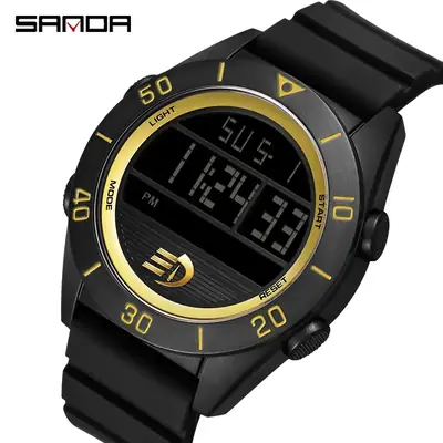 Sanda Luminous Digital Watch for Men Waterproof Sports Wear