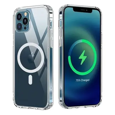 Magnetic Suction Phone Case for iPhone 17 Pro Transparent 14 Pro