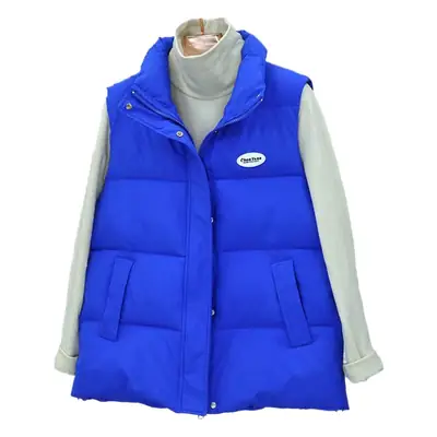 Women's Cotton Puffer Vest Tan Winter
