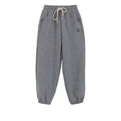 Blue Korean Style Cotton Trousers for Girls Big Kids 2025