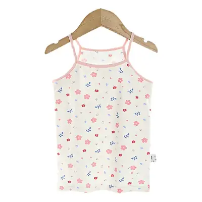Girls Cotton Camisole with Heart & Cupcake Print