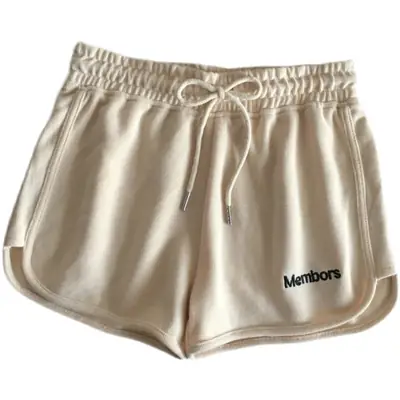 Women Elastic Waist Gray Shorts Casual Sports Wear