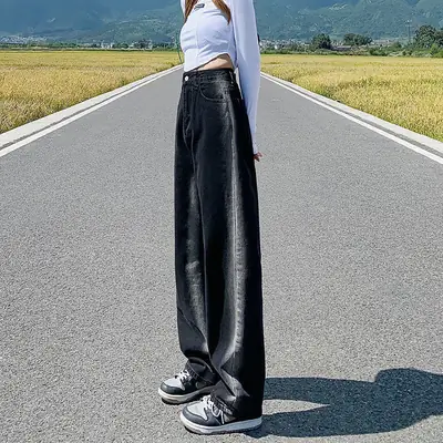 Black Gradient Slimming Jeans Women 2022