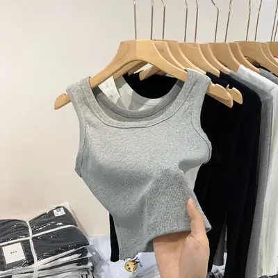 Women's White Sleeveless Camisole Summer Base Vest