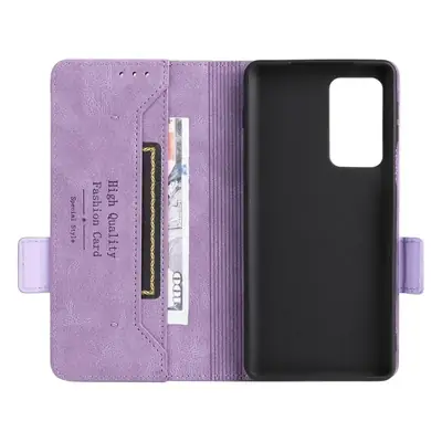 Motorola EDGE20PRO Purple Leather Flip Case with Magnetic Buckle