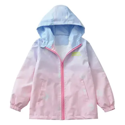 Girls Korean Style Gradient Rusk Coat 2024