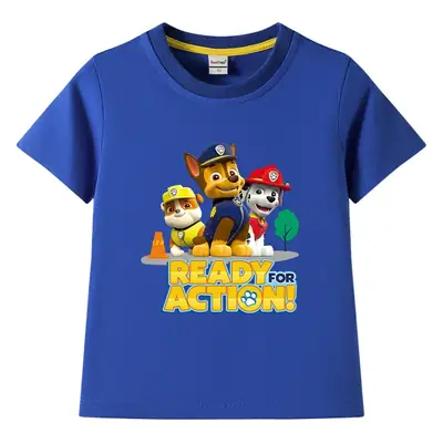 2022 Kids Cotton T-shirt Wang Wang Team Ready for Action Blue