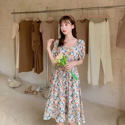 Fat Sister Plus Size Floral Dress 2022 Summer
