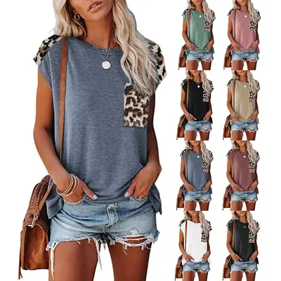 2022 Leopard Print Crossbody T-Shirt for Women