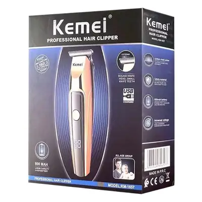 Kemei KM-1657 Electric Hair Clipper with Steel Blade