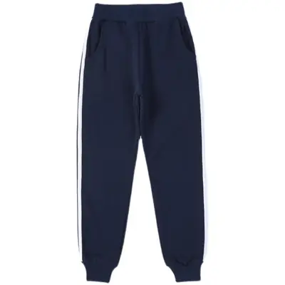Children's Blue Sports Pants One Bar Two Bar School Pants Boys Girls Spring Autumn Big Children's School Uniform Pants for Primary School Students