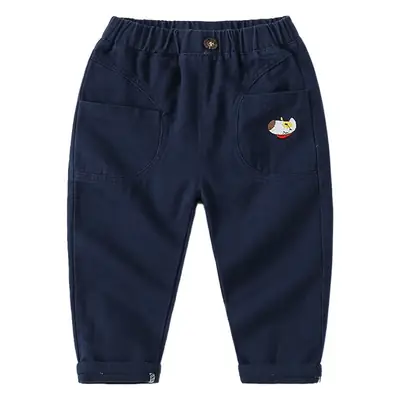 2023 Kids Green Casual Pants with Cartoon Patch