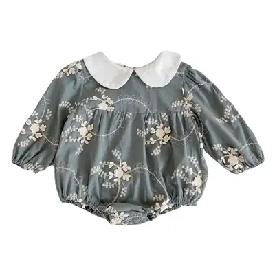 2025 Spring Baby Girl Embroidered Skirt & Romper Set