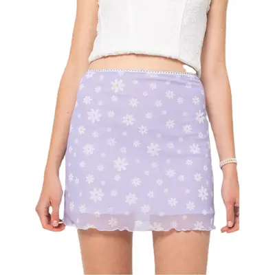 Women's Printed Hip Skirt High Waist European Style